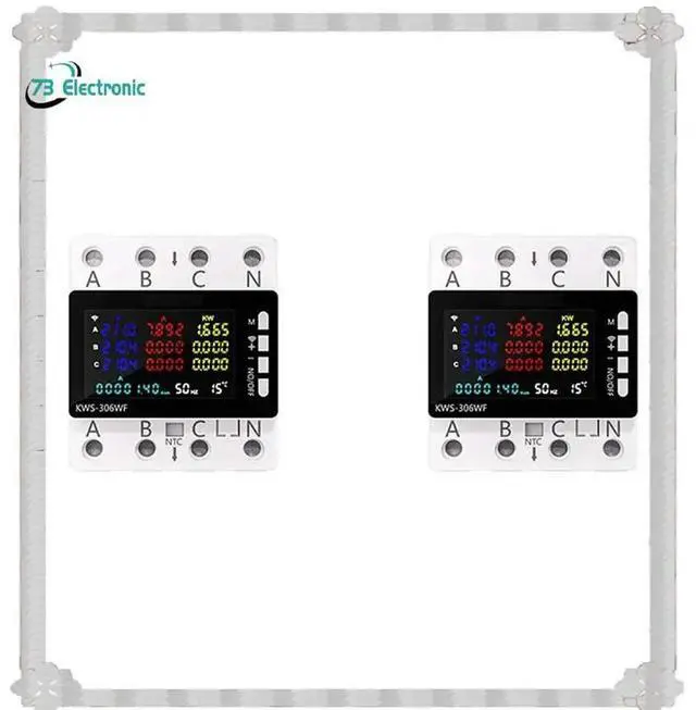 Alt view image 4 of 6 - 2X KWS-306WF Power Meter Voltage Protector Switch Current & Voltage Monitor, Relay, Circuit Breaker
