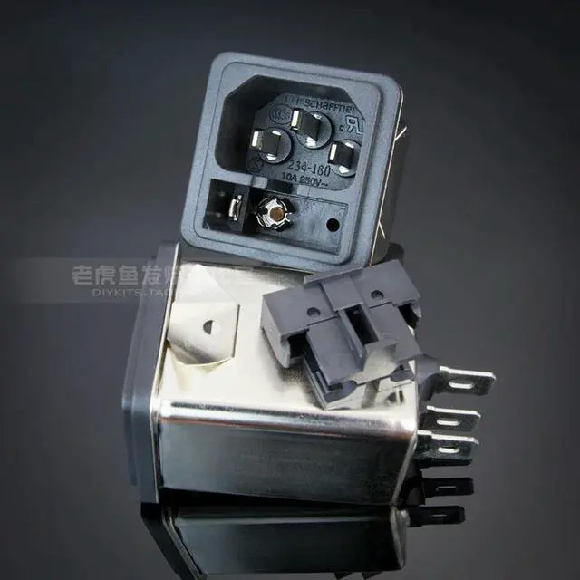 Alt view image 5 of 6 - SCHAFFNER FN261S-1-06-10 250V 1A power outlet filter with fuse
