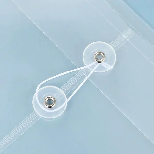 Alt view image 4 of 6 - 10Pcs Drawstring Document Organizer Plastic Envelopes Transparent Waterproof Tear Resistant A4 Size File Folder for School Home