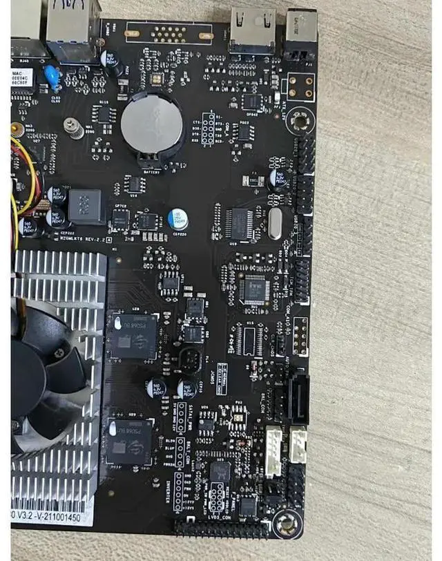 Alt view image 5 of 6 - 17x17cm Mini ITX Motherboard J4125 2.0GHz 10W 8GB RAM M.2 SATA USB3.0 Gigabit Ethernet Cooling Fan F-TJ4125-A80 V3.2 for