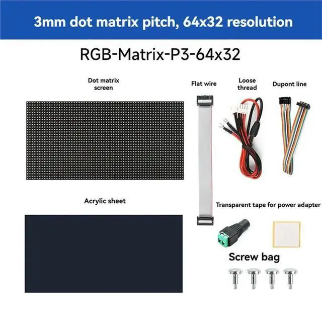 Alt view image 4 of 6 - Indoor LED Screen Billboard P3 64x32 RGB Full-Color Display 192x96mm 1/16 Scan SMD Matrix Panel for Events And Advertising