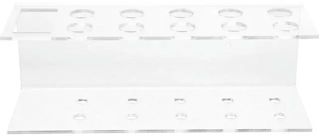 Alt view image 4 of 6 - 10-Hole Acrylic Marker Holder Clear Desk Pen Rack for Markers Pencils Writing Tools Office School Multifunctional