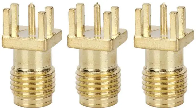 Alt view image 8 of 8 - SMA Female Base Socket 4 Pin Wide Bandwidth RF Connector Adapter Oxygen Copper for Rotating Antenna Assembly