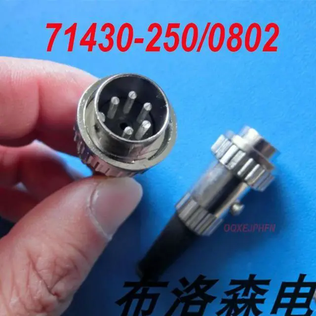 Alt view image 4 of 6 - For PREH 71430-250/0802 5P circular DIN male pin plug 5-pin 240-degree pin distribution