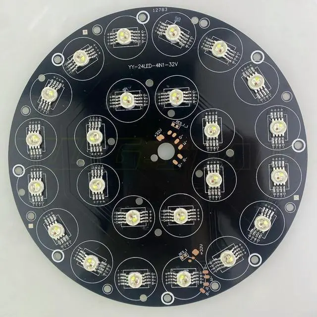 Alt view image 3 of 4 - 180mm 24LED 32v Par Light Series LED Light Plate DIY LED Module Repair Parts 24x12w RGBW Waterproof Aluminum plate+LED chip