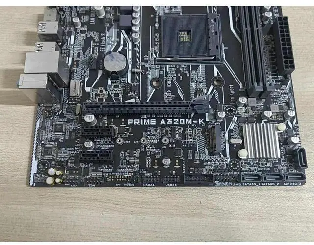 Alt view image 4 of 6 - for PRIME A320M-K AM4 Motherboard 1-5th Gen CPU DDR4 M.2 VGA DVI HDMI PCI-E 3.0 SATA III I/O Shield Free Thermal Grease