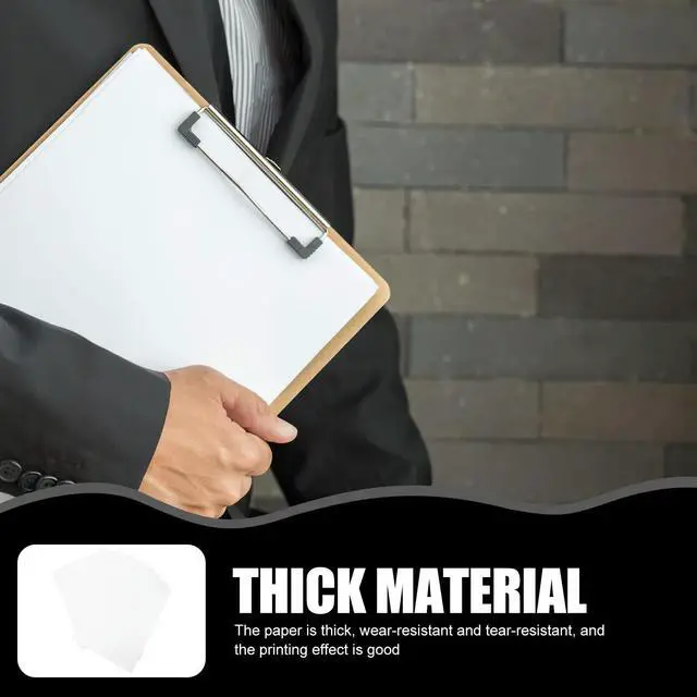 Alt view image 4 of 6 - 100 Sheets A4 Blank Thick Printing Paper Smooth Heavyweight Paper for Laser Inkjet Printers DIY Projects Office