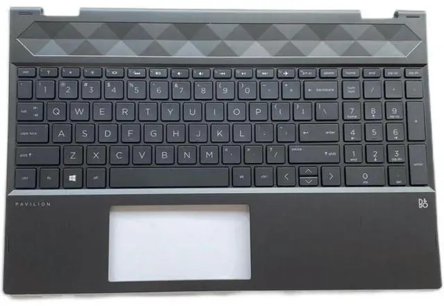 Alt view image 4 of 6 - For X360 15-CR TPN-W132 C Case Backlit Keyboard, Silver Edge L20849-001