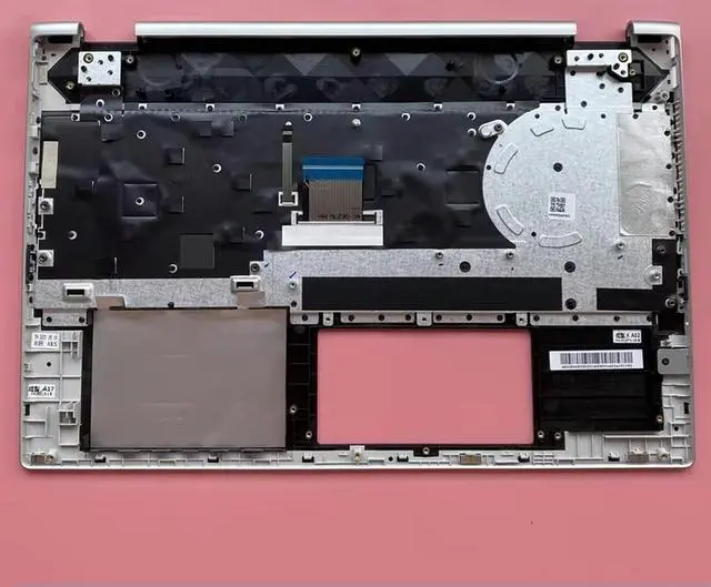 Alt view image 5 of 6 - For X360 15-CR TPN-W132 C Case Backlit Keyboard, Silver Edge L20849-001