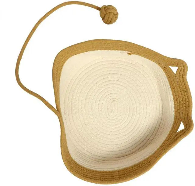 Alt view image 6 of 8 - Cotton Rope Cat Bed Multifunctional 4 Season Handwoven Cat House Bed Comfortable for Kitten for Pet Supplies