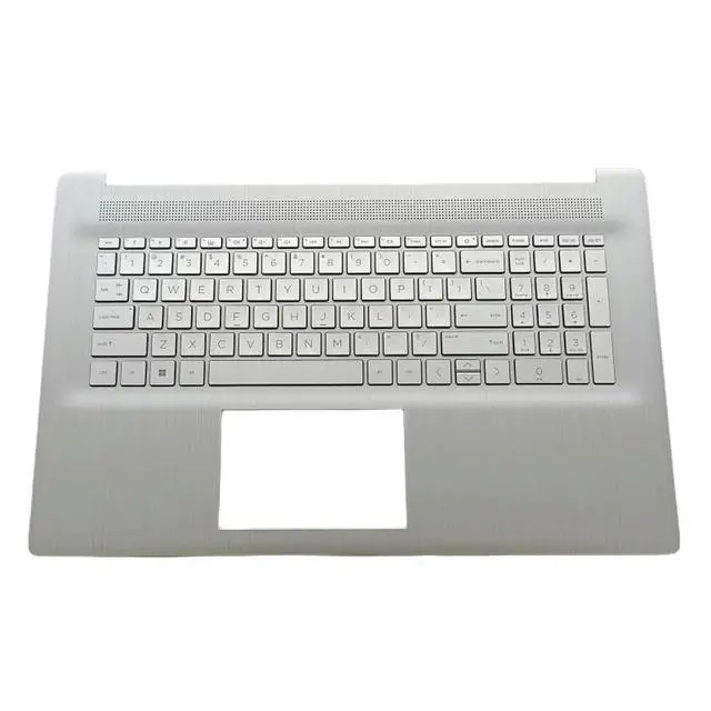 Alt view image 4 of 6 - For 17-CP 17-CN 17T-CN C Case Backlit Keyboard, Silver M50456-001