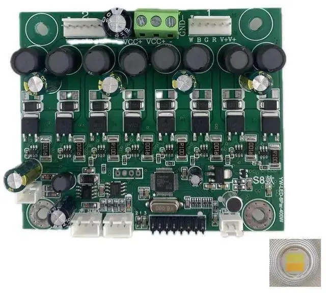 Alt view image 4 of 6 - TF 4x100W Warm Cold White Blinder Audience LED Light Motherboard Main Board Parts