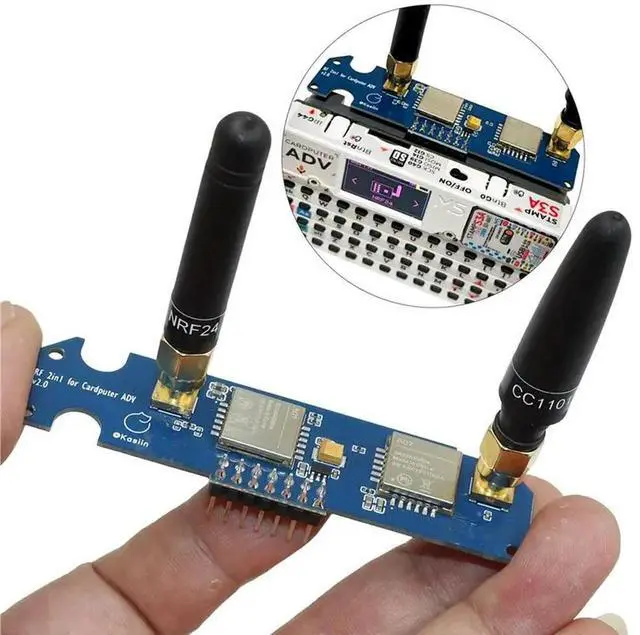 Alt view image 5 of 6 - 2X For M5stack Cardputer ADV RF Module 2-In-1, NRF24 & CC1101 Dual-Band Board, Enhanced Antenna Stable 2.4G/433