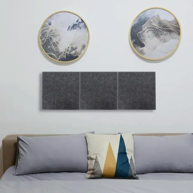 Alt view image 4 of 6 - 4Pcs Bright Color Felt Display Board Felt Wall Sticker Memo Bulletin Board for Home Office Learning Tool Family Photo Wall Decor