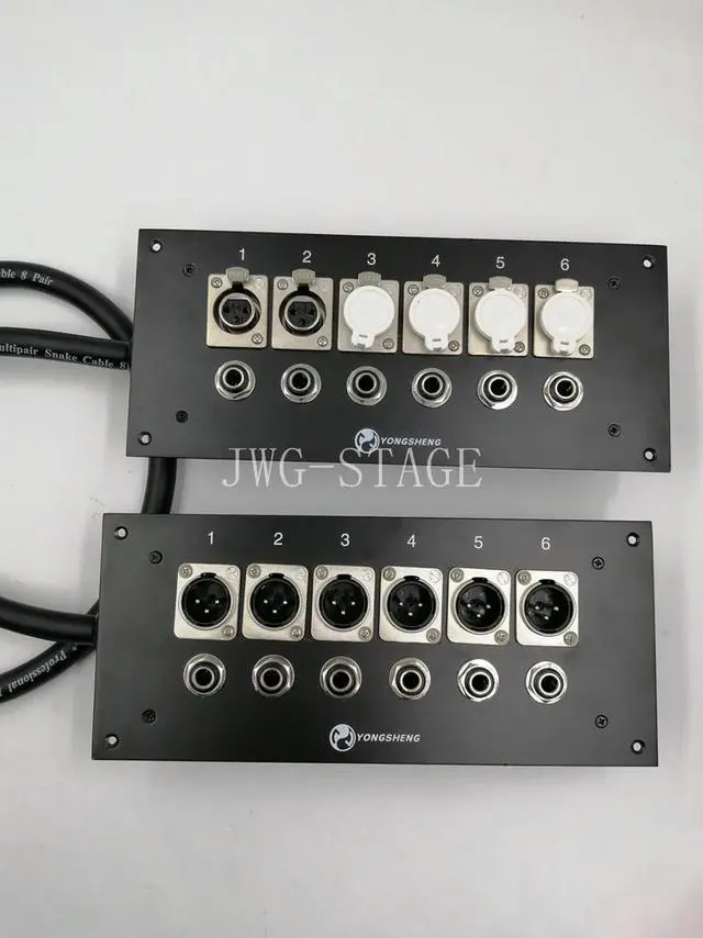 Alt view image 6 of 6 - 6-Way Xlr Male And Female Junction Box, Dedicated Through Wall Sound Box For Recording Room