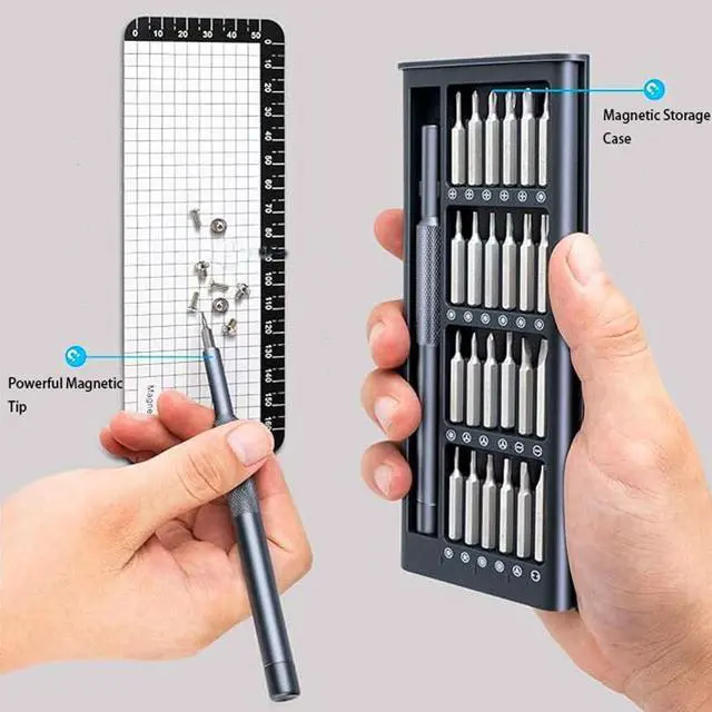 Alt view image 11 of 14 - 25-IN-1 Precision Small Screwdriver Set, Professional Mini Bit Tool Set for Glasses, Watch, Ring Doorbell, ElectronicComputerhigh-strength steel Screw DriverMagneticGift for Mens