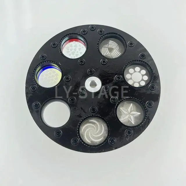 Alt view image 6 of 6 - 9.4cm Diameter Rotation Rotate Gobo Wheel With Patterns For LED 90W Moving Head Lights
