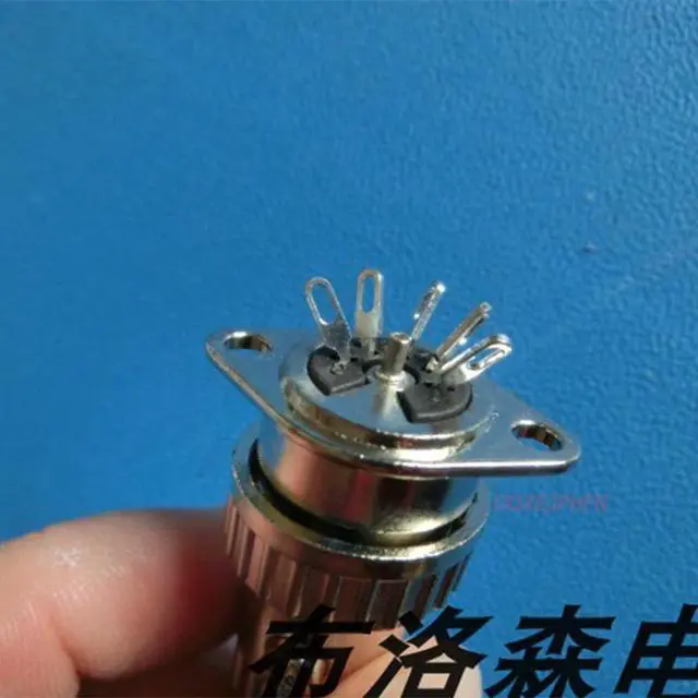 Alt view image 4 of 4 - For PREH 71206-051/0801 DIN audio/video connector 5P female socket 180 degrees