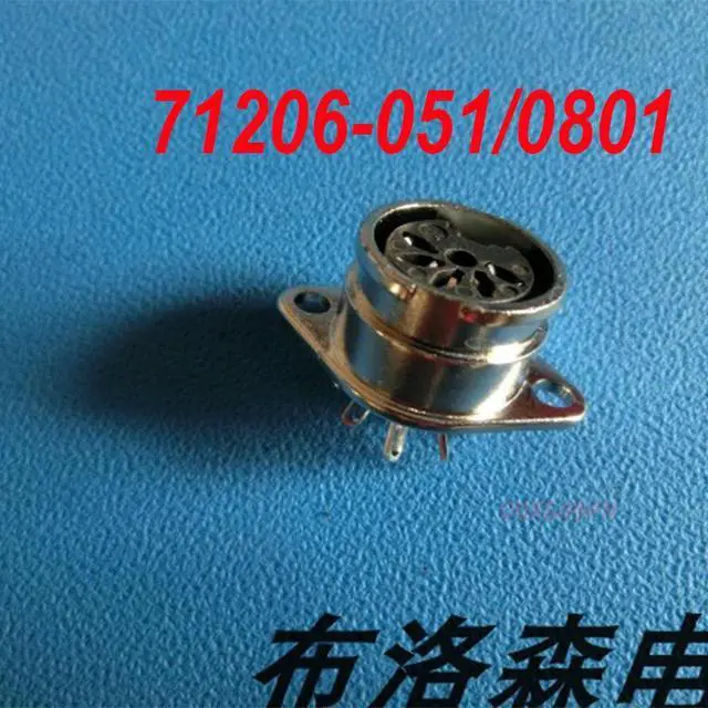Alt view image 3 of 4 - For PREH 71206-051/0801 DIN audio/video connector 5P female socket 180 degrees