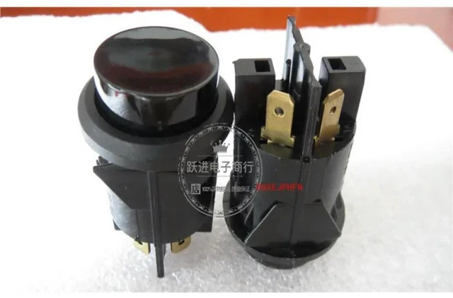 Alt view image 4 of 6 - For ARCOLECTRIC H7001AF 16A Round 2-pin Button Push-on Reset Switch