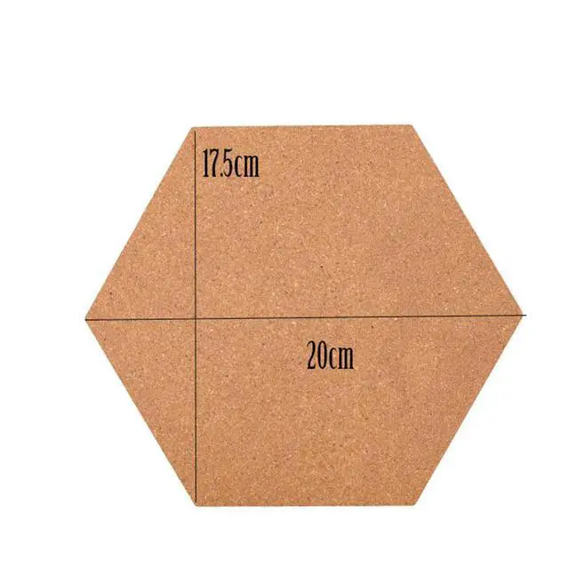 Alt view image 6 of 6 - 10Pcs Eco-Friendly Natural Cork Message Board Set Hexagon Photo Wall Bulletin Board for Coffee Shop Meeting Room School Office