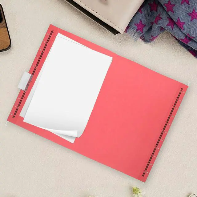 Alt view image 5 of 6 - 8Pcs Hanging File Holders Paper Suspension Folders for Office Home Document Organizer A4 Filing Cabinet with