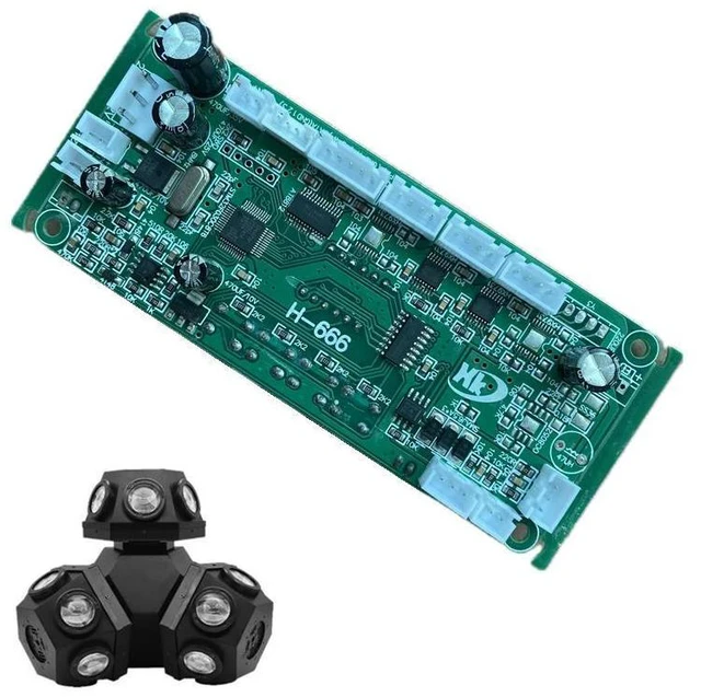 Alt view image 4 of 6 - HK-666 18X10W 3 Heads Led Moving Head L aser Light Display Main Board Motherboard