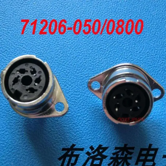 Alt view image 4 of 6 - For PREH 71206-050/0800 5-core DIN socket panel installation 5P 240-degree pin distribution