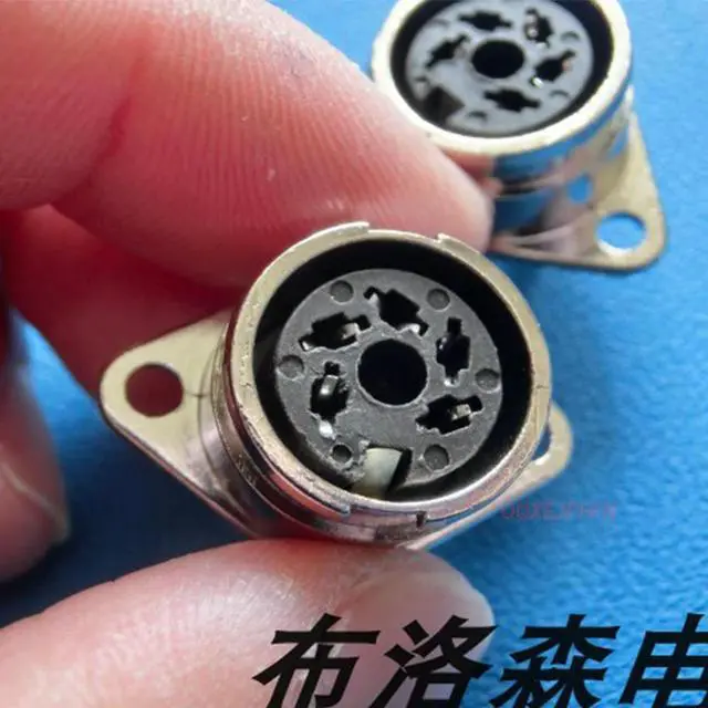 Alt view image 5 of 6 - For PREH 71206-050/0800 5-core DIN socket panel installation 5P 240-degree pin distribution