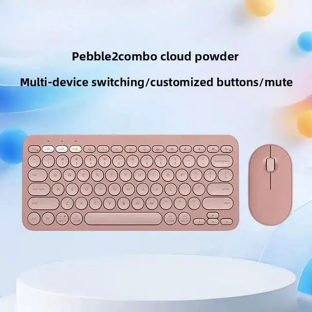 Alt view image 4 of 6 - Bluetooth Keyboard Mouse Combo for Pebble 2 Slim Silent Office Set