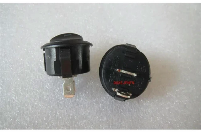 Alt view image 6 of 6 - For SRJ22A3EBBNN -ZF Round Ship Switch 2 Pin 2 Gear Rocker Switch 16A