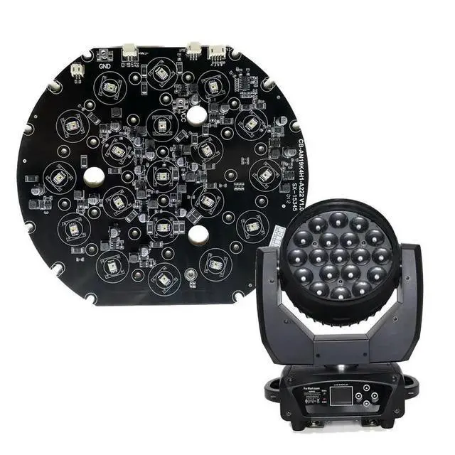 Alt view image 4 of 6 - ZCX-B120 Professional Moving Head Light 19x12w 19x15w RGBW Wash/Zoom DMX512 LED Board Panel for LED Zoom Moving Head Light