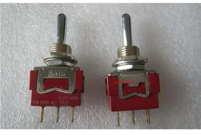 Alt view image 5 of 6 - For AJ41140 3-Speed Self-elastic Button Switch 3-Pin Bilateral Reset Shaking Head Switch AJ41140F 10A250V