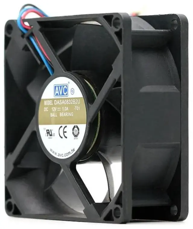 Alt view image 2 of 2 - 80mm 8cm axial fan, suitable for DASA0832B2U DC 12V 1.0A 8032 dual ball bearing cooling computer cases and servers.