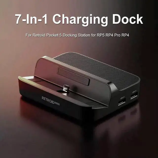 Alt view image 15 of 15 - 7-In-1 Charging Dock for Retroid Pocket 5 Docking Station 3*USB3.0 2*USB2.0 Charging Station Mini Game Console Dock Accessories