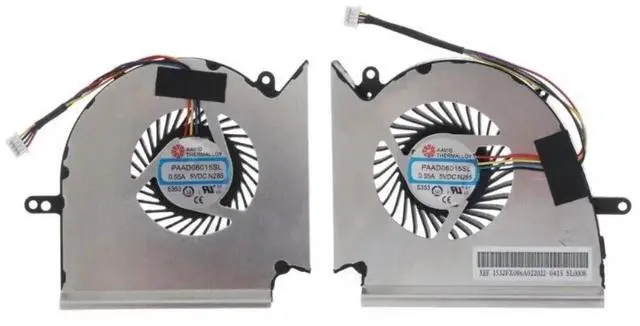 Alt view image 2 of 2 - CPU+GPU cooling fan for GE75, GP75, GL75, and WE75 series laptops, 5V 0.55A, model PAAD06015SL N285 / PAAD06015SL 285