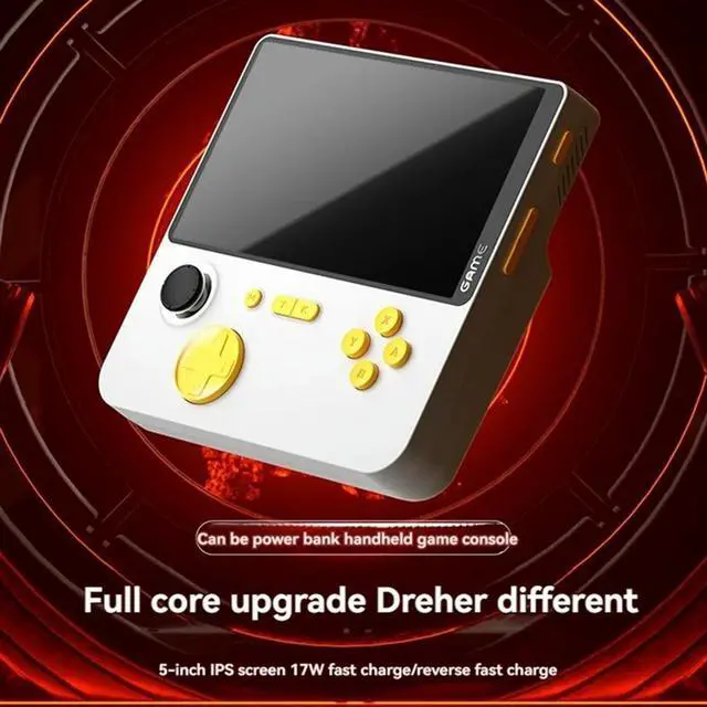 Alt view image 11 of 15 - E5 Handheld Video Game Console 64G 15000 Games 5Inch HD Retro Game Console 6000Mah Support 13 Emulators