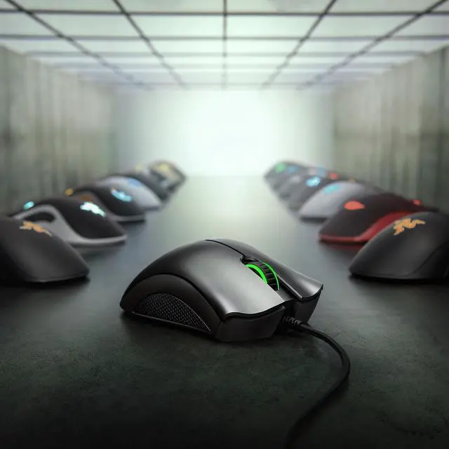 Alt view image 13 of 14 - DeathAdder Essential Gaming Mouse: 6400 DPI Optical Sensor - 5 Programmable Buttons - Mechanical Switches - Rubber Side Grips - Classic Black