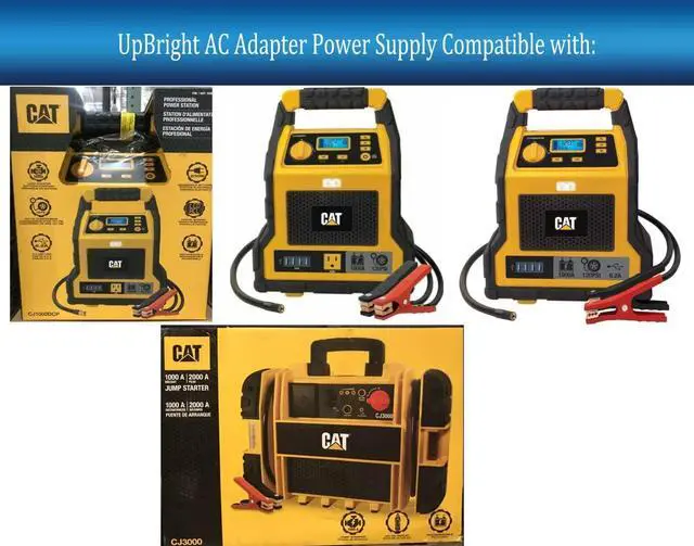 Alt view image 8 of 10 - UpBright AC Power In Charging Cord Charger Cable Compatible with CAT CJ1000DXT CJ1000DCP CJ1000CP 1418644 1509959 1000 Peak Amp Jump Starter 1200A 1000A Station CJ1000DCPUK CJ3000 2000 A 2000A Battery