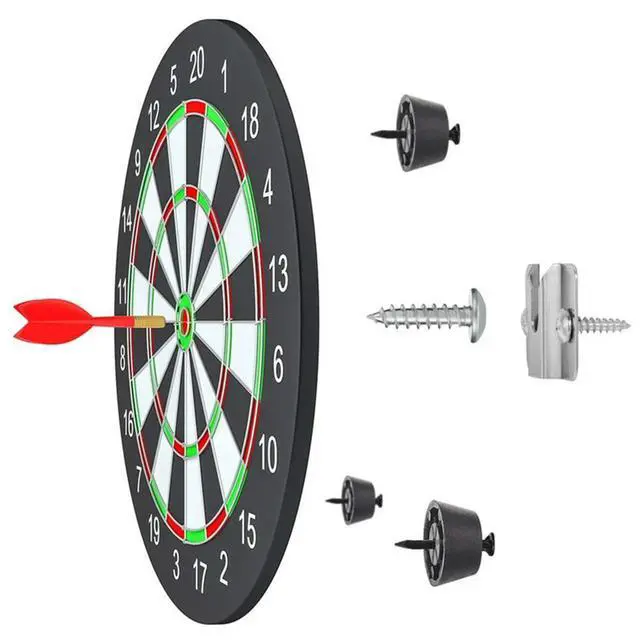 Alt view image 6 of 10 - 1 Set Dartboard Mounting Bracket Hardware Kit with Pads and Screws Dartboard Hanger Wall Bracket for Hanging Dartboard