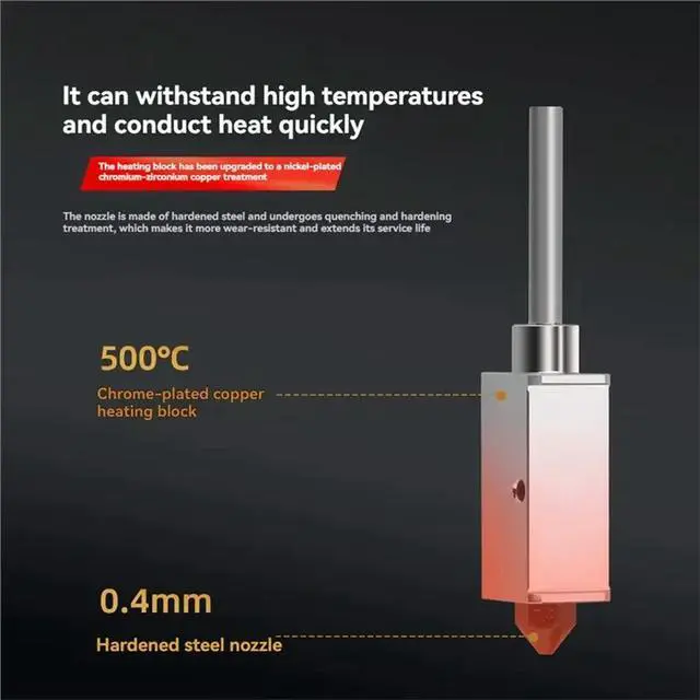 Alt view image 5 of 6 - Hotend With Fan Print Head Complete Hotend For P1P P1S 3D Printing Parts