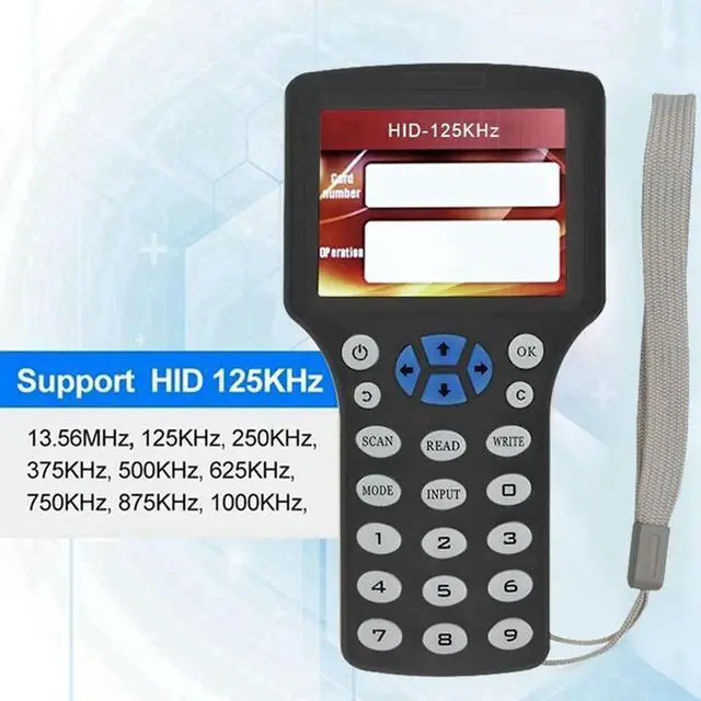 Alt view image 8 of 12 - 10 Frequency RFID NFC Card Reader Writer Duplicator+5XCUID/UID Keychain 125K 13.56Mhz RFID Copier Key Replicator