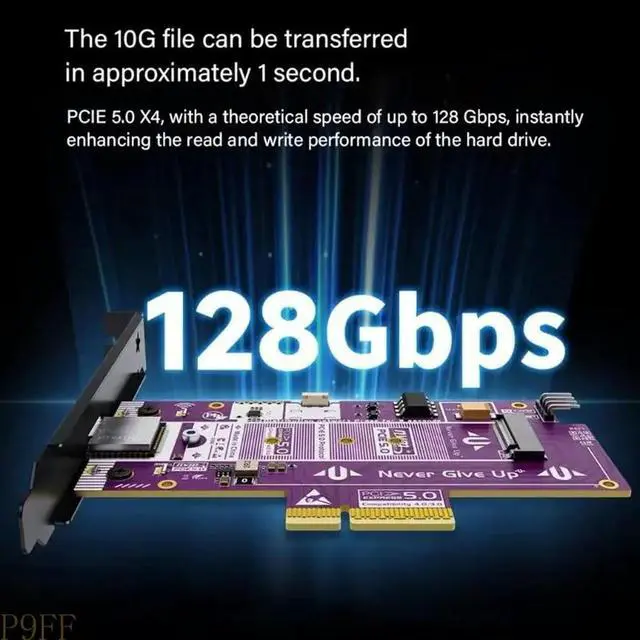Alt view image 6 of 8 - PCIe5.0 4X to M.2 NVMe Adapter Card with Remote Control for Computer Power Management and Real Time Feedback