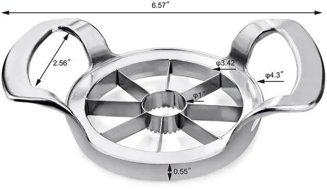 Alt view image 10 of 14 - Heavy Duty Commercial Apple Corer and Divider, Silver, Powder Coating