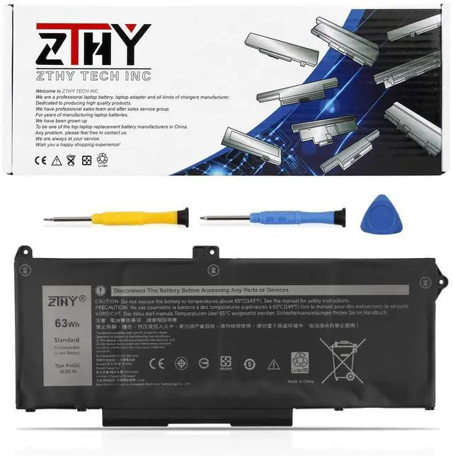 Alt view image 15 of 20 - RJ40G 4-Cell 63Wh Laptop Battery - Replacement for Dell Latitude 14 5420 Latitude 15 5520 Precision 15 3560 Series P137G P104F P104F001 P104F002 075X16 1K2CF WY9DX 0WK3F1 0M3KCN 005R42 M033W 15.2V