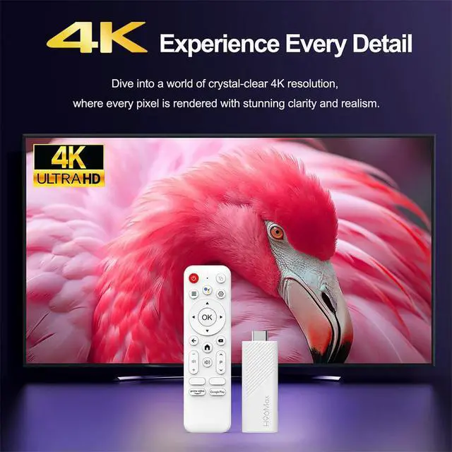 Alt view image 6 of 8 - H96 MAX H313 mini TV Stick Android14 Quad Core 6 BT5.0 4K@60fps ATV Launcher Google Voice Assistant Media Player AI TV SticK