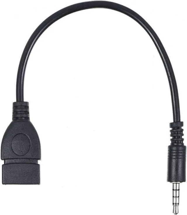 Alt view image 9 of 14 - AUX Audio Plug Male to USB 2.0 Female OTG Adapter 3.5mm (1/8 inch) Converter Cable for Playing Music with U-Disk in Your Car 3.5mm AUX Port Audio