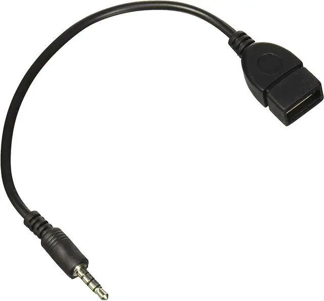 Alt view image 10 of 14 - AUX Audio Plug Male to USB 2.0 Female OTG Adapter 3.5mm (1/8 inch) Converter Cable for Playing Music with U-Disk in Your Car 3.5mm AUX Port Audio