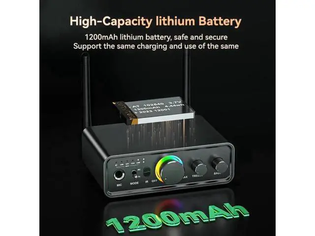 Alt view image 10 of 14 - Bluetooth 5.3 Audio Receiver Transmitter for Home Stereo TV, HiFi Wireless Bluetooth Low Latency Audio Adapter, Supports USB, RCA, 3.5mm AUX, DAC, Coaxial, Optical Input/Output