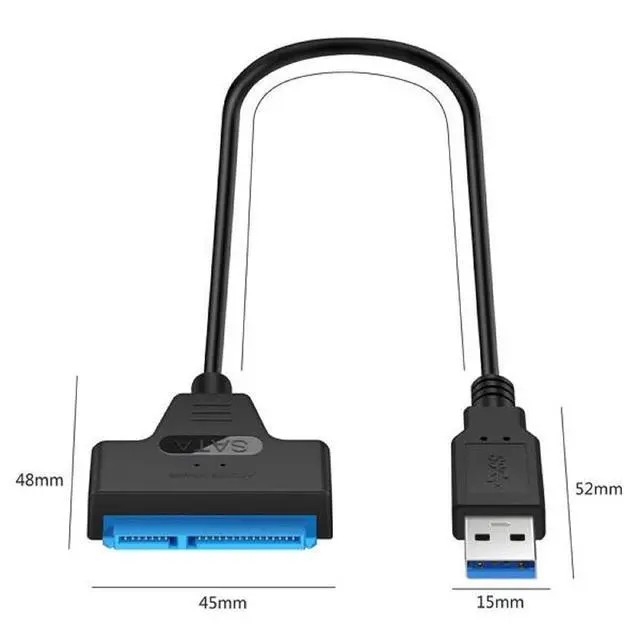 Alt view image 12 of 14 - SATA to USB Cable USB 3.0 to SATA III Hard Drive Adapter Converter for 2.5 Inch SSD & HDD Data Transfer Support UASP (Black) Enterprises USA